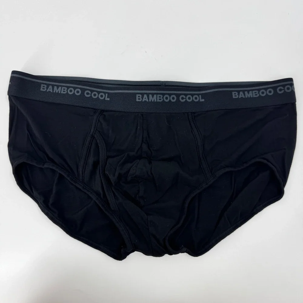 Bamboo Cool Men's Brief Underwear Black‎ Breathable Comfortable Size L